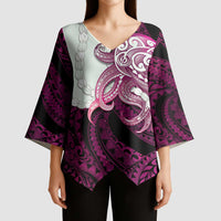 Pink Galaxy Polynesia Tribal Octopus Tattoo Kimono Sleeve Blouse Pikake Lei Polynesian Pattern LT14 - Polynesian Pride