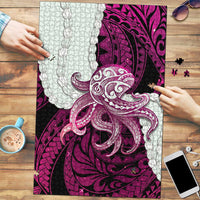 Pink Galaxy Polynesia Tribal Octopus Tattoo Puzzle Pikake Lei Polynesian Pattern