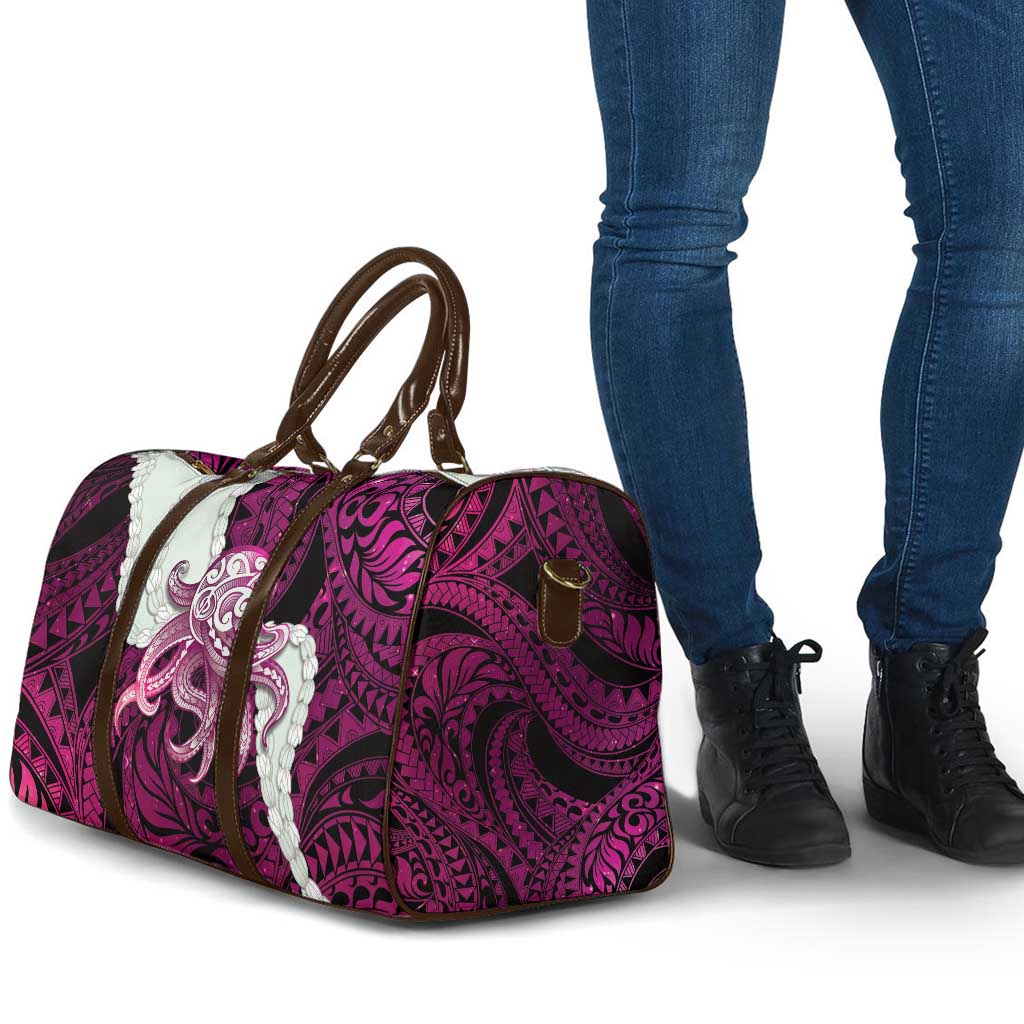 Pink Galaxy Polynesia Tribal Octopus Tattoo Travel Bag Pikake Lei Polynesian Pattern LT14 - Polynesian Pride