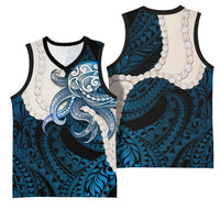 Blue Galaxy Polynesia Tribal Octopus Tattoo Basketball Jersey Pikake Lei Polynesian Pattern