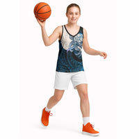 Blue Galaxy Polynesia Tribal Octopus Tattoo Basketball Jersey Pikake Lei Polynesian Pattern