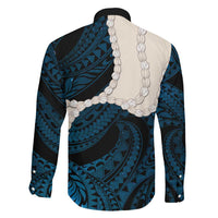 Blue Galaxy Polynesia Tribal Octopus Tattoo Family Matching Off Shoulder Maxi Dress and Hawaiian Shirt Pikake Lei Polynesian Pattern LT14 - Polynesian Pride