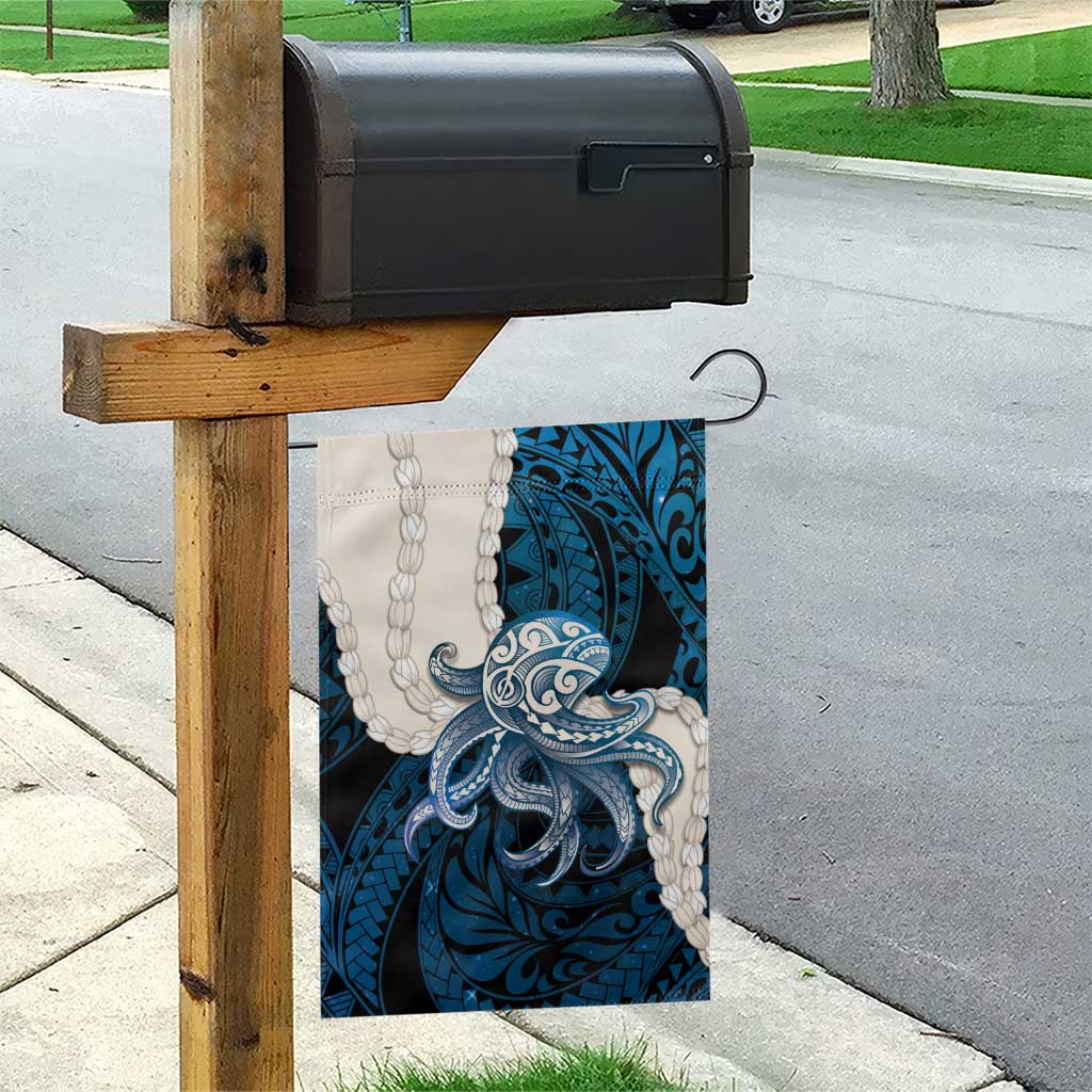Blue Galaxy Polynesia Tribal Octopus Tattoo Garden Flag Pikake Lei Polynesian Pattern