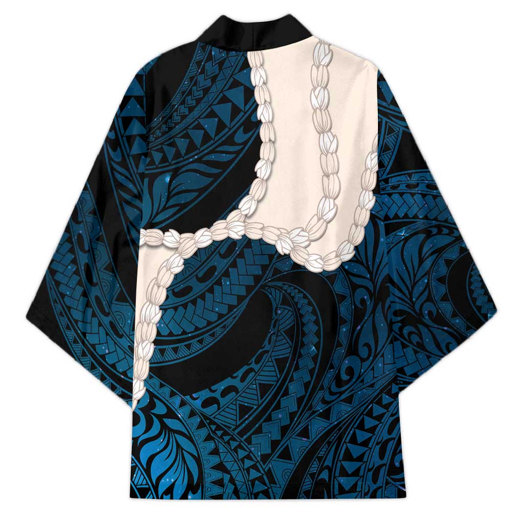 Blue Galaxy Polynesia Tribal Octopus Tattoo Kimono Pikake Lei Polynesian Pattern