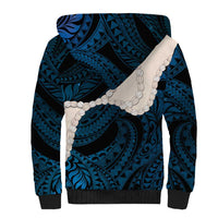 Blue Galaxy Polynesia Tribal Octopus Tattoo Sherpa Hoodie Pikake Lei Polynesian Pattern LT14 - Polynesian Pride