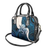 Blue Galaxy Polynesia Tribal Octopus Tattoo Shoulder Handbag Pikake Lei Polynesian Pattern