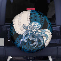 Blue Galaxy Polynesia Tribal Octopus Tattoo Spare Tire Cover Pikake Lei Polynesian Pattern LT14 No hole Blue - Polynesian Pride