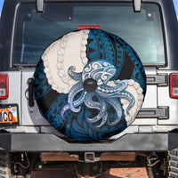 Blue Galaxy Polynesia Tribal Octopus Tattoo Spare Tire Cover Pikake Lei Polynesian Pattern LT14 Blue - Polynesian Pride