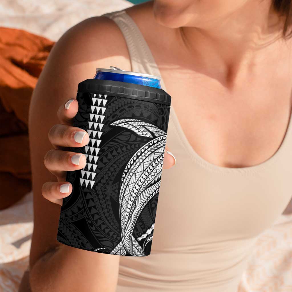 Kanaloa Aloha Hawaii 4 in 1 Can Cooler Tumbler Humpback Whale Octopus Tattoo Kakau Pattern