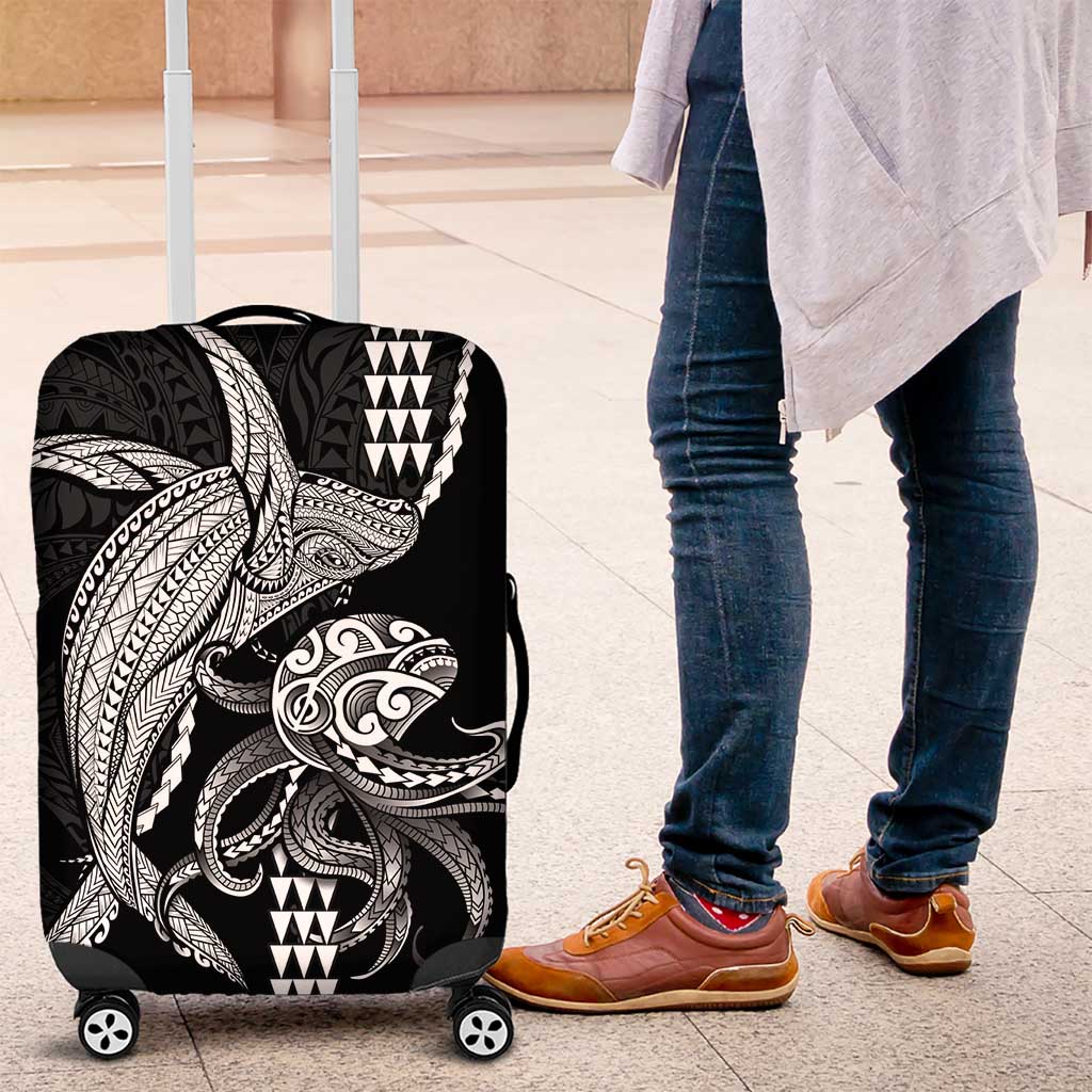 Kanaloa Aloha Hawaii Luggage Cover Humpback Whale Octopus Tattoo Kakau Pattern