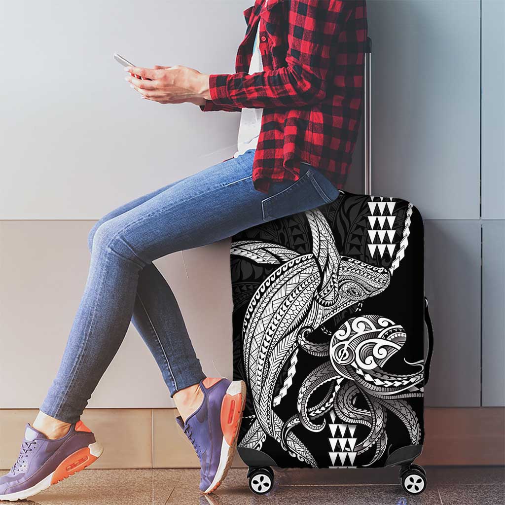 Kanaloa Aloha Hawaii Luggage Cover Humpback Whale Octopus Tattoo Kakau Pattern