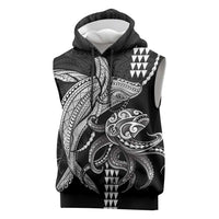 Kanaloa Aloha Hawaii Sleeveless Hoodie Humpback Whale Octopus Tattoo Kakau Pattern