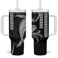 Kanaloa Aloha Hawaii Tumbler With Handle Humpback Whale Octopus Tattoo Kakau Pattern