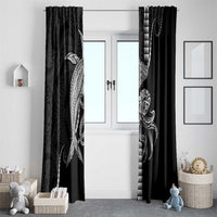 Kanaloa Aloha Hawaii Window Curtain Humpback Whale Octopus Tattoo Kakau Pattern