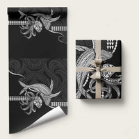 Kanaloa Aloha Hawaii Wrapping Paper Humpback Whale Octopus Tattoo Kakau Pattern