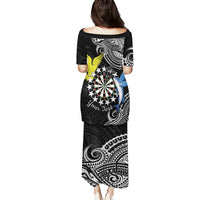 Personalised Cook Islands Darts Family Matching Puletasi and Hawaiian Shirt Kuki Airani Tribal Pattern LT14 - Polynesian Pride