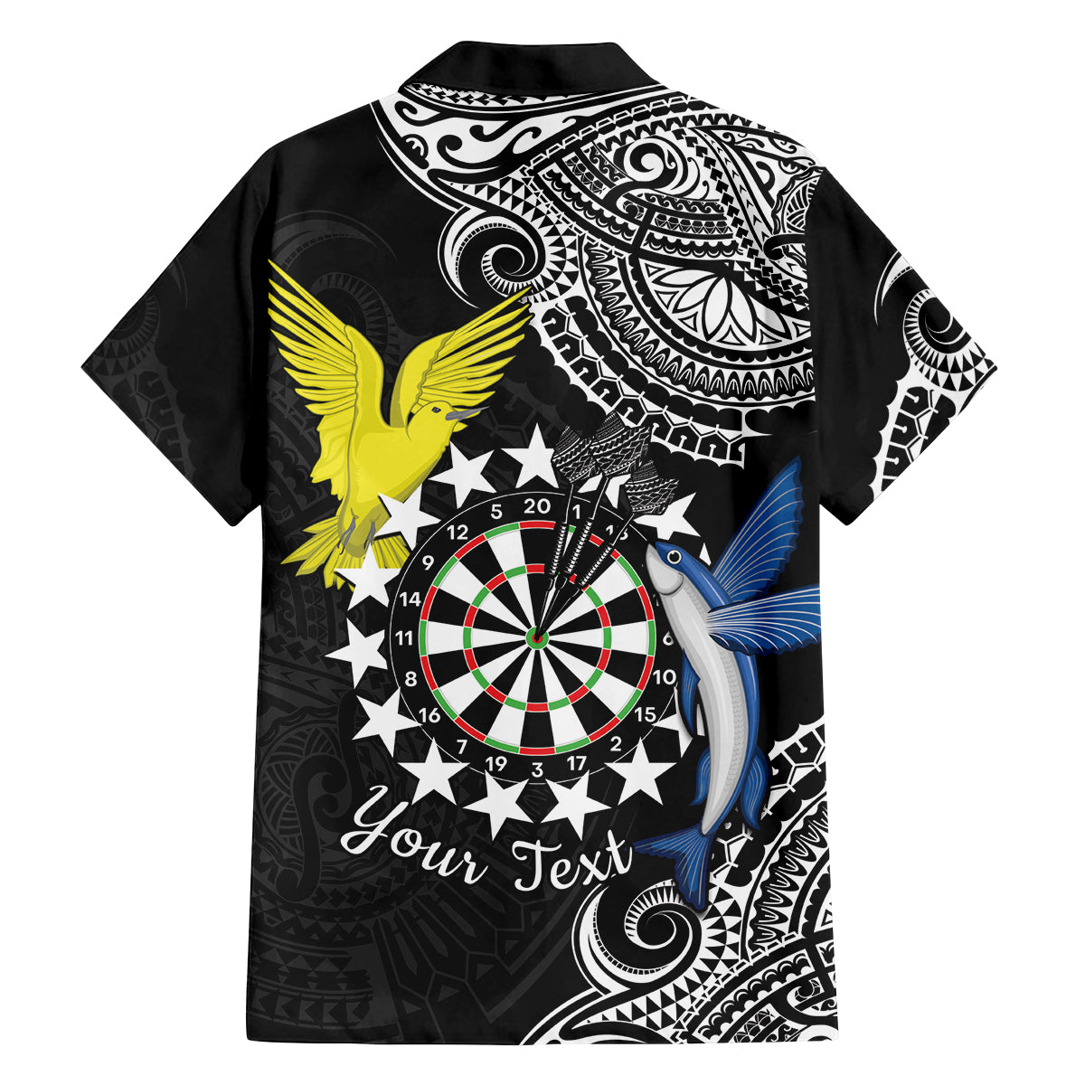 Personalised Cook Islands Darts Family Matching Summer Maxi Dress and Hawaiian Shirt Kuki Airani Tribal Pattern LT14 - Polynesian Pride