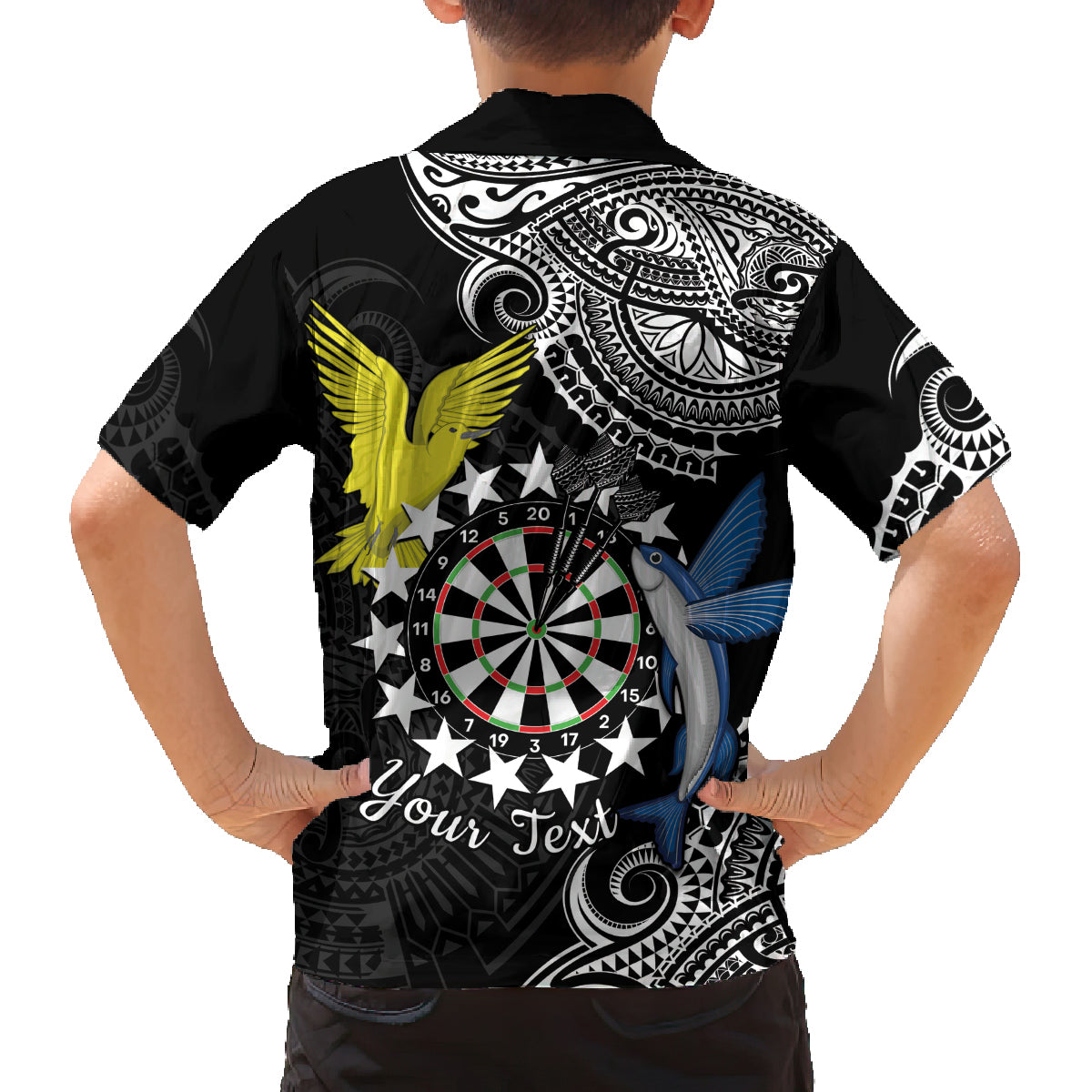 Personalised Cook Islands Darts Family Matching Tank Maxi Dress and Hawaiian Shirt Kuki Airani Tribal Pattern LT14 - Polynesian Pride