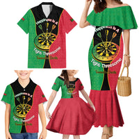 Personalised Vanuatu Darts Family Matching Mermaid Dress and Hawaiian Shirt Happiness Is A Tight Threesome Sand Drawing Art LT14 - Polynesian Pride