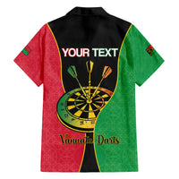 Personalised Vanuatu Darts Family Matching Off Shoulder Short Dress and Hawaiian Shirt Happiness Is A Tight Threesome Sand Drawing Art LT14 - Polynesian Pride