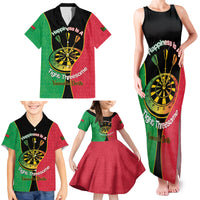 Personalised Vanuatu Darts Family Matching Tank Maxi Dress and Hawaiian Shirt Happiness Is A Tight Threesome Sand Drawing Art LT14 - Polynesian Pride