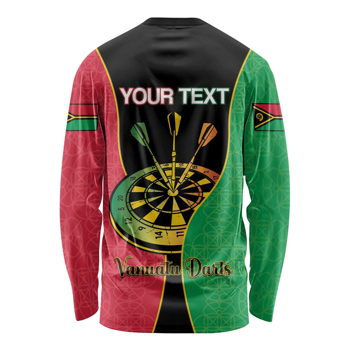 Personalised Vanuatu Darts Long Sleeve Shirt Happiness Is A Tight Threesome Sand Drawing Art LT14 - Polynesian Pride