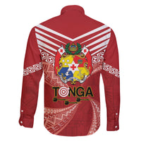 Tonga Darts Family Matching Long Sleeve Bodycon Dress and Hawaiian Shirt Tongan Ngatu Pattern LT14 - Polynesian Pride