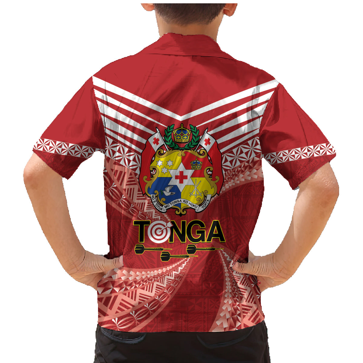 Tonga Darts Family Matching Mermaid Dress and Hawaiian Shirt Tongan Ngatu Pattern LT14 - Polynesian Pride