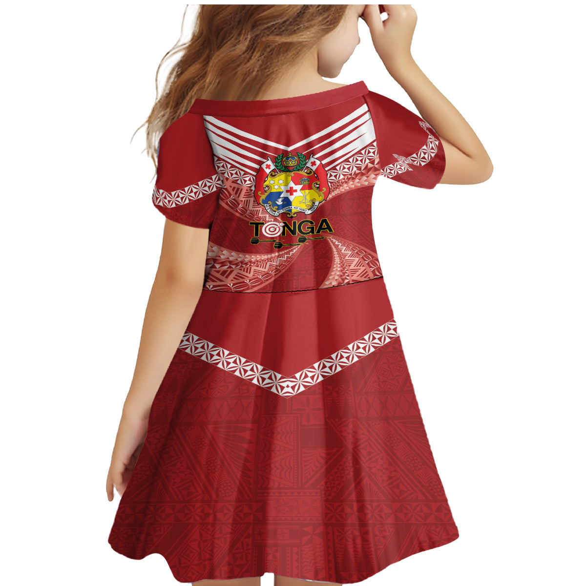 Tonga Darts Family Matching Mermaid Dress and Hawaiian Shirt Tongan Ngatu Pattern LT14 - Polynesian Pride