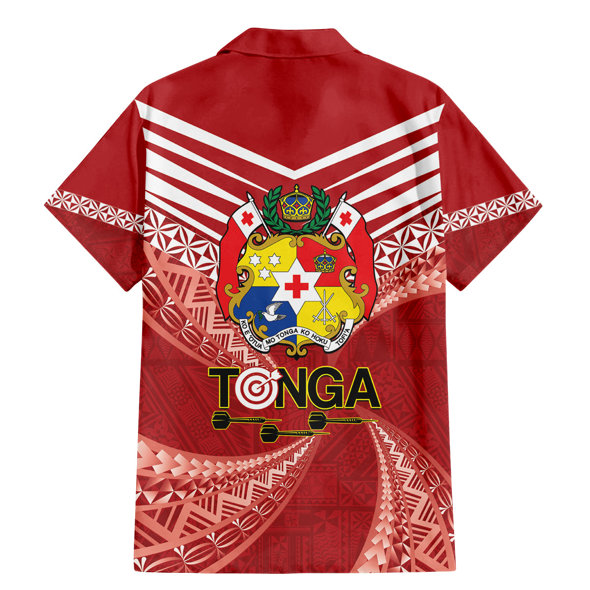 Tonga Darts Family Matching Mermaid Dress and Hawaiian Shirt Tongan Ngatu Pattern LT14 - Polynesian Pride