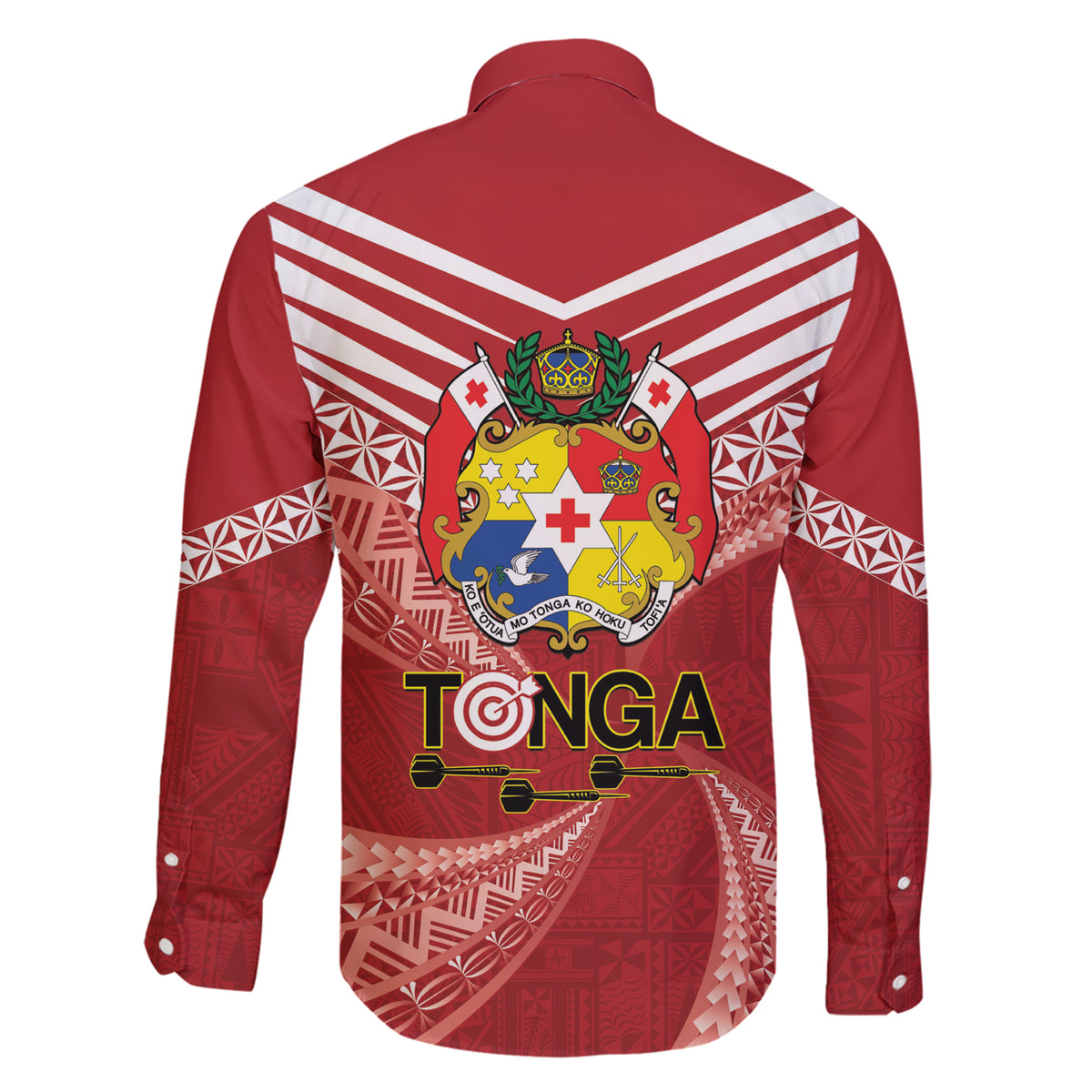 Tonga Darts Family Matching Short Sleeve Bodycon Dress and Hawaiian Shirt Tongan Ngatu Pattern LT14 - Polynesian Pride