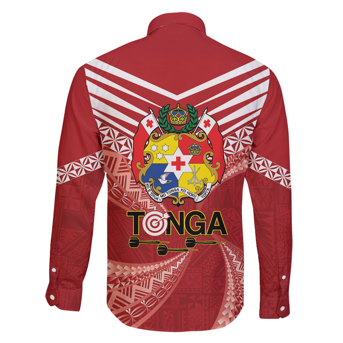Tonga Darts Family Matching Tank Maxi Dress and Hawaiian Shirt Tongan Ngatu Pattern LT14 - Polynesian Pride