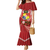 Tonga Darts Mermaid Dress Tongan Ngatu Pattern