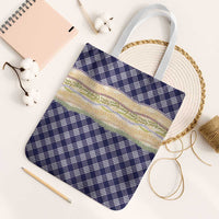 Navy Palaka Hawaii Leis Elegant Vibes Tote Bag