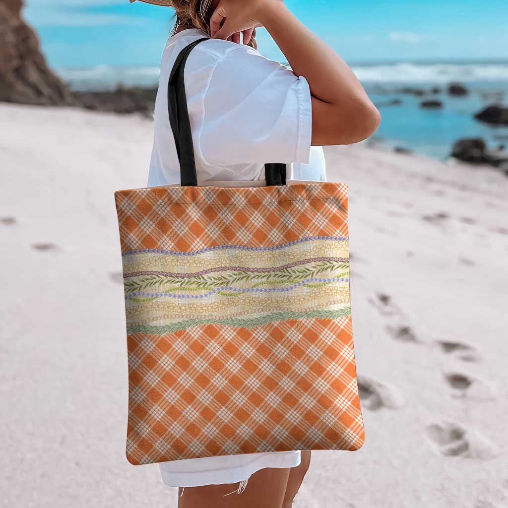 Orange Palaka Hawaii Leis Elegant Vibes Tote Bag