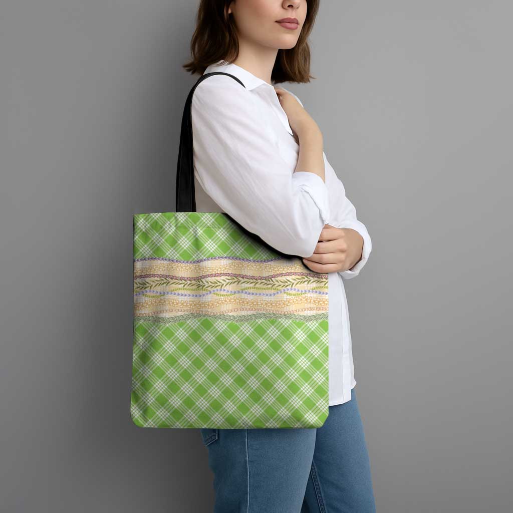 Bright Green Palaka Hawaii Leis Elegant Vibes Tote Bag
