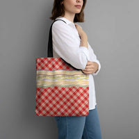 Red Palaka Hawaii Leis Elegant Vibes Tote Bag