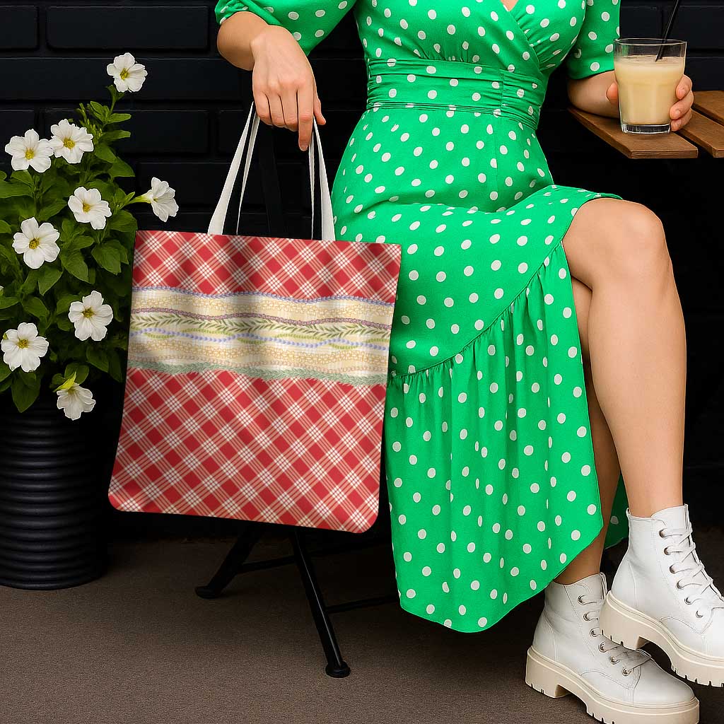 Red Palaka Hawaii Leis Elegant Vibes Tote Bag