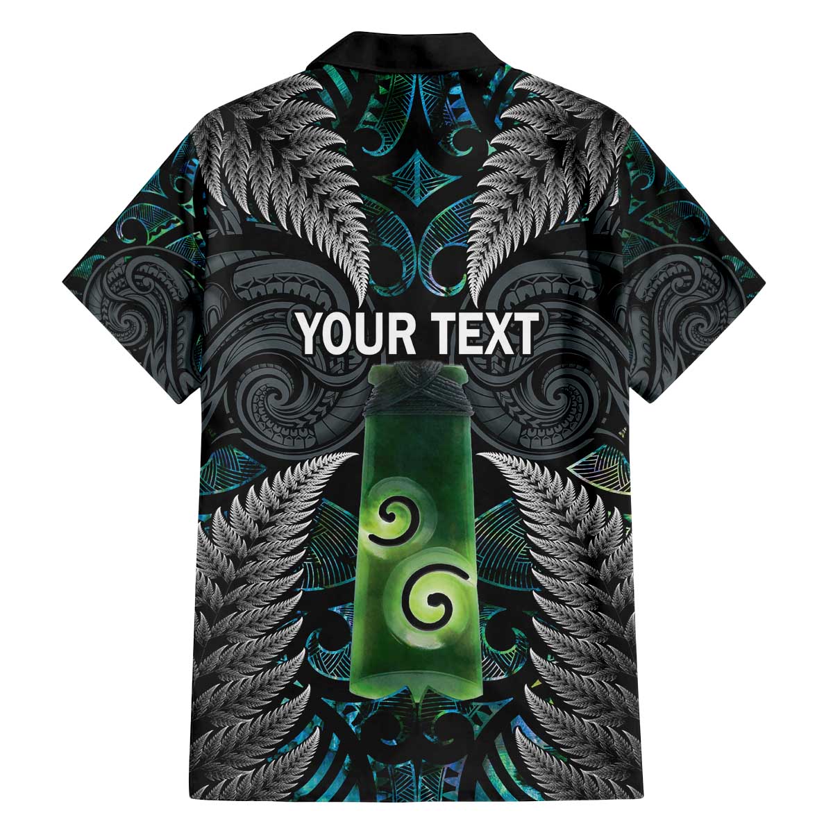 Personalised New Zealand Toki Family Matching Off The Shoulder Long Sleeve Dress and Hawaiian Shirt Silver Fern Mix Aotearoa Maori Pattern LT14 - Polynesian Pride