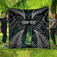 Personalised New Zealand Toki Quilt Silver Fern Mix Aotearoa Maori Pattern LT14 - Polynesian Pride