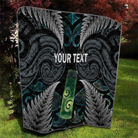 Personalised New Zealand Toki Quilt Silver Fern Mix Aotearoa Maori Pattern LT14 - Polynesian Pride