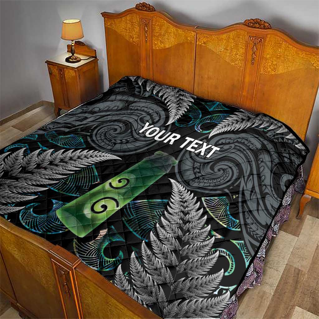 Personalised New Zealand Toki Quilt Silver Fern Mix Aotearoa Maori Pattern LT14 - Polynesian Pride