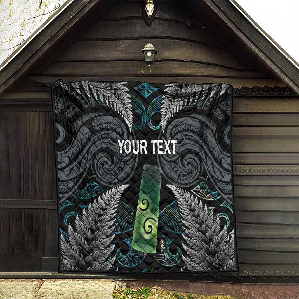 Personalised New Zealand Toki Quilt Silver Fern Mix Aotearoa Maori Pattern LT14 - Polynesian Pride