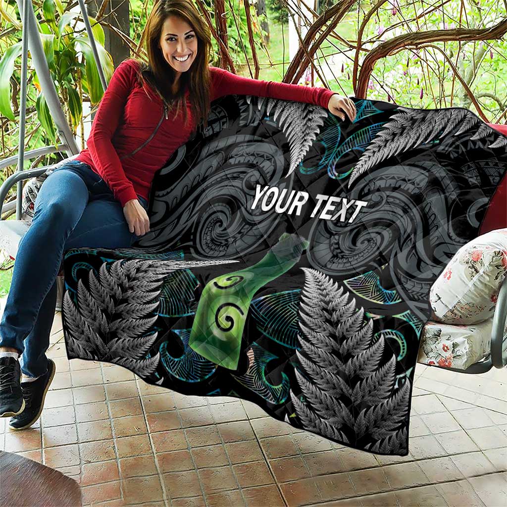 Personalised New Zealand Toki Quilt Silver Fern Mix Aotearoa Maori Pattern LT14 - Polynesian Pride