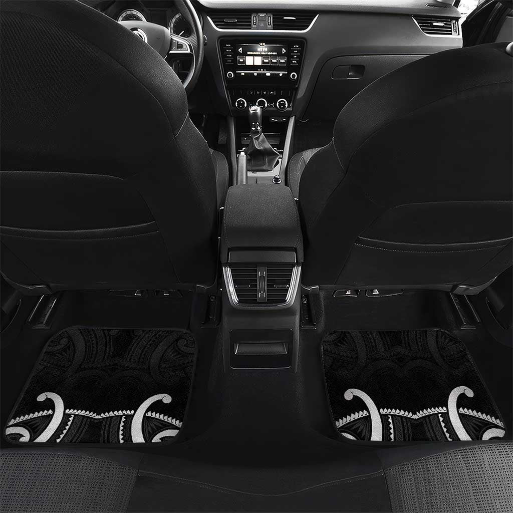 New Zealand Maripi Car Mats Silver Fern Mix Aotearoa Maori Pattern
