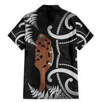 New Zealand Maripi Family Matching Mermaid Dress and Hawaiian Shirt Silver Fern Mix Aotearoa Maori Pattern LT14 - Polynesian Pride
