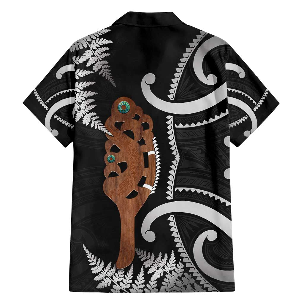 New Zealand Maripi Family Matching Off Shoulder Maxi Dress and Hawaiian Shirt Silver Fern Mix Aotearoa Maori Pattern LT14 - Polynesian Pride