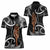 New Zealand Maripi Women Polo Shirt Silver Fern Mix Aotearoa Maori Pattern