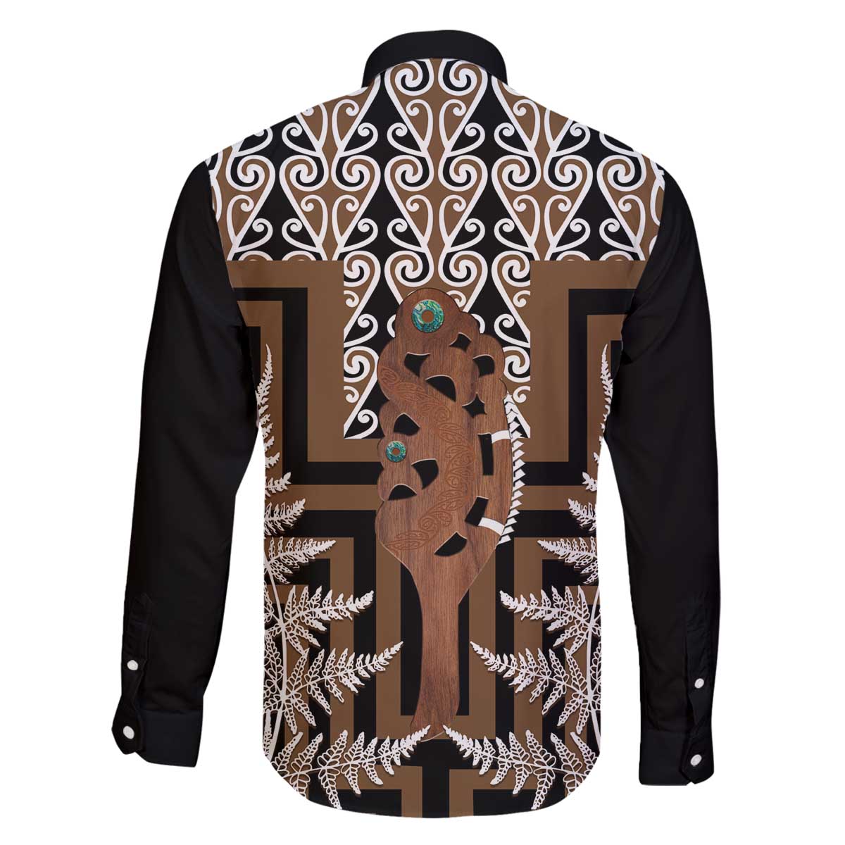 New Zealand Family Matching Puletasi and Hawaiian Shirt Maori Maripi Knife With Poutama Art LT14 - Polynesian Pride