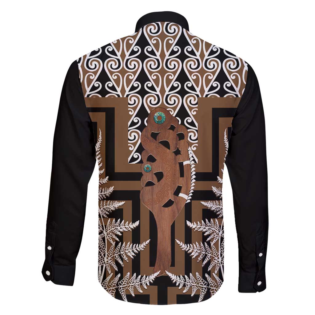 New Zealand Family Matching Short Sleeve Bodycon Dress and Hawaiian Shirt Maori Maripi Knife With Poutama Art LT14 - Polynesian Pride